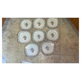 8 Stetson China 22 KT Trim Salad Plates & 12 in
