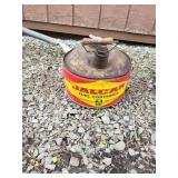 Jalcan metal fuel can 2.5 gallon made in USA