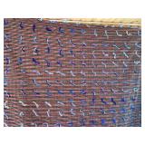 Vintage hand made heavy knotted quilt - 70 x 72
