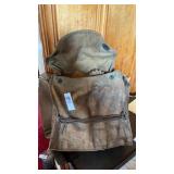 vintage US military canvas gas mask bag