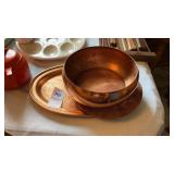 Copper Plates and Bowl