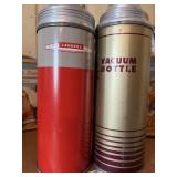 Two Vintage Glass Thermos Bottles
