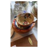 Handpainted Plates and Soup Bowl made in Japan