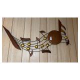 MCM Wood & Metal Wall Clock of Music Notes40 x
