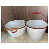 Vintage Republic enamelware pot with wooden