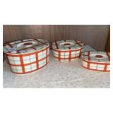 Nesting Canister set marked Japan 3 pieces