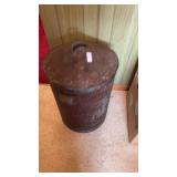 Vintage Metal Storage Can 2 Ft Tall