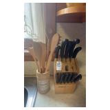 Miracle blade Knife Set and Wooden Spoons