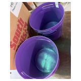 Lot of purple buckets