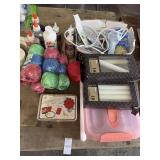 Lot of craft supplies, twines, glue, etc