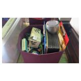 Tote of Office Supplies