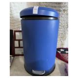Blue Trash Can