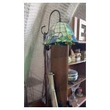 Tiffany style floor lamp with foot switch