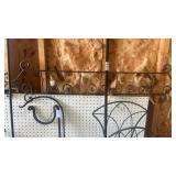 Wrought iron wall shelf