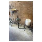 3 tier wrought iron plant stand