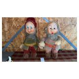 2 Vintage Snow White Dwarf Plushes