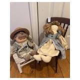 Emotions Doll and Cloth Doll on Chairs