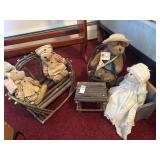 Boyds Bears & Friends on Wooden Furniture