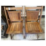 2 wooden folding Jackson chairs