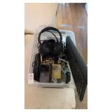 Tub of Headphones, Radios and Wires