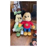2 Vintage Mickey and Minnie Plushes