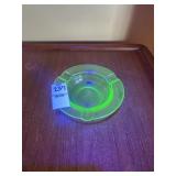 Vintage Uranium Glass Ashtray