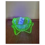 Vintage Uranium Glass Ashtray