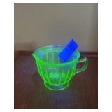Vintage Uranium Glass Tea Cup