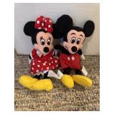 Mickey and Minnie Mouse Plush Toys