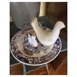 Vintage Somerset Plate with Assorted Glass Pieces
