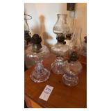 Vintage Glass Oil Lamps