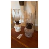 Antique Glass Oil Lamps