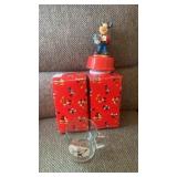 Pair of vintage Mickey Mouse musical figurines