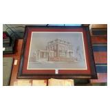 Signed Hand Sketched Art of McKinley Estate 31x24