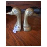 Vintage MCM Brass Duck Bookends