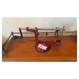 Vintage red apple peeler and slicer