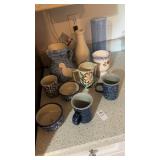 Lot of Speckled Stoneware and other Dishes