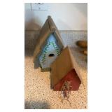 2 Small Wooden Birdhouses