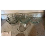 Lot of Clear Glass Pyrex Bowls