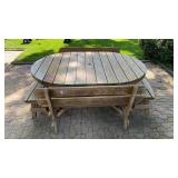 Picnic Table with 4 Benches