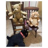 Lot of Stuffed Animals and Wooden Chairs