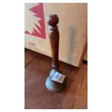 Vintage brass bell with wooden handle