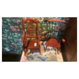 2 Vintage Wooden Doll Chairs