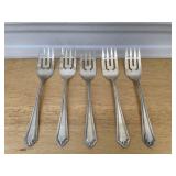 5 Antique Alvin sterling silver small forks