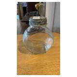 Vintage 1930s glass "tilt" jar