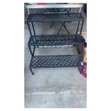 3-tier black metal stand