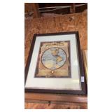 Framed Globe Picture