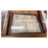 Antique Framed Record