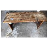 Vintage wooden bench 34inch long
