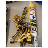 Steelers flag and lanyards